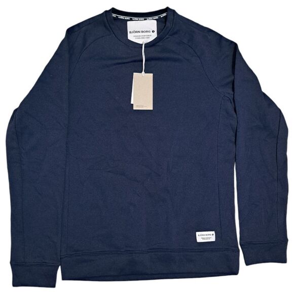 BJorn Born Men's Comfortable Stylish Layering Pullover Sweater Navy Small NWT - Picture 4 of 12